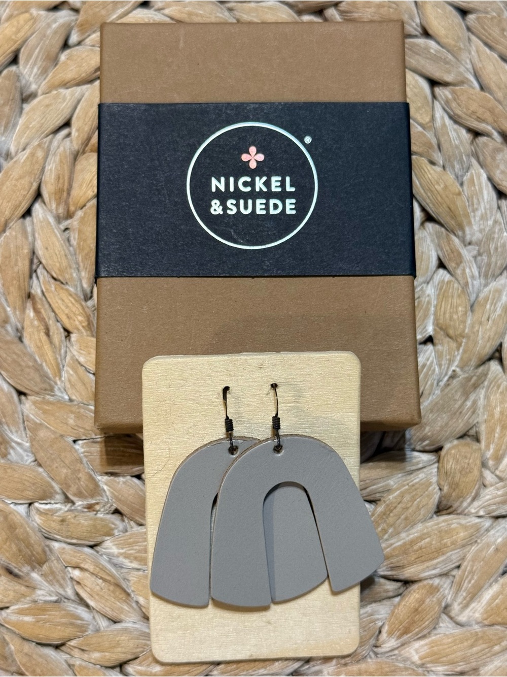 Select Gray Beau earrings by Nickel & Suede